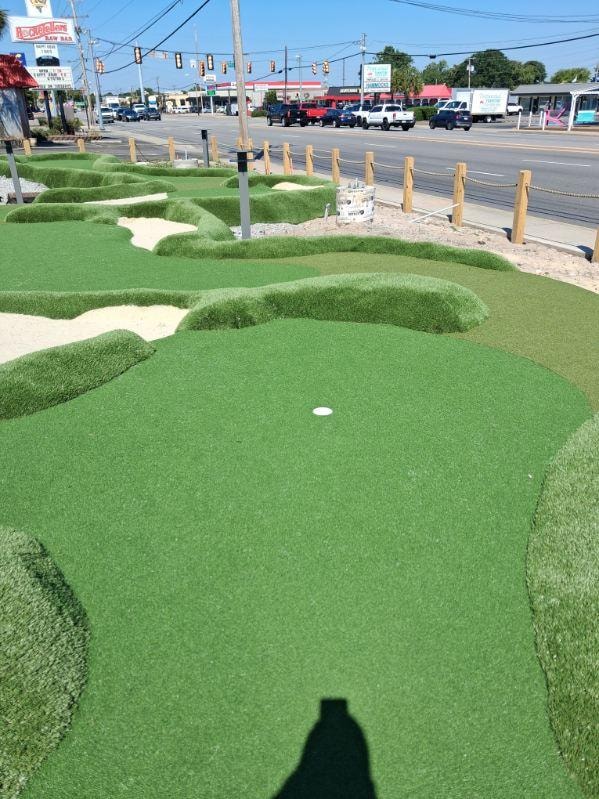 Mini golf carpet resurfacing project